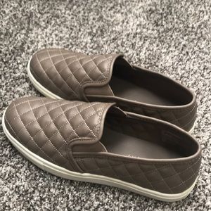 Madden Girl Taupe Quilted Shoe